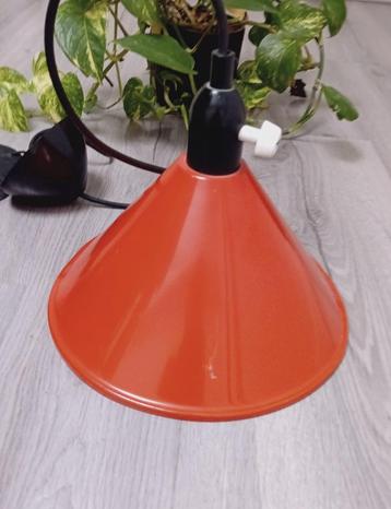 vintage oranje hanglamp, retro beschikbaar voor biedingen