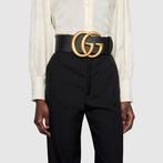 Gucci GG riem marmont 6cm dikte, Ophalen of Verzenden, Zo goed als nieuw, Zwart