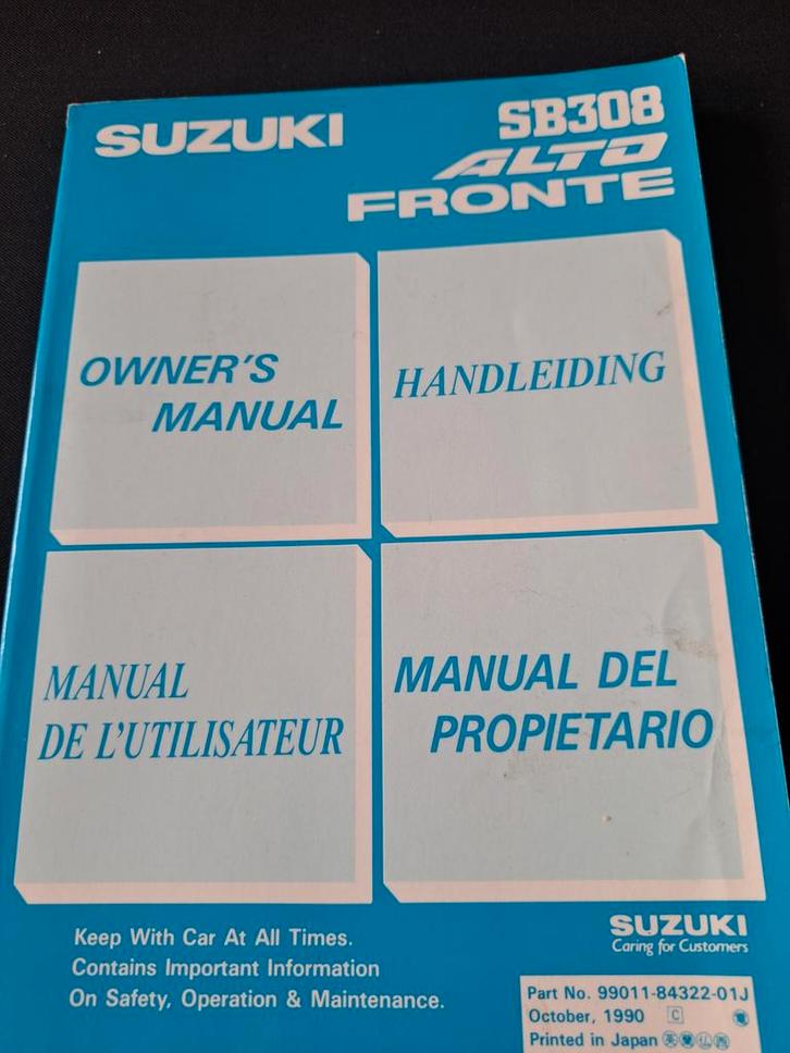 Suzuki Alto Fronte SB308 Instructieboekje - Handleiding, Auto diversen, Handleidingen en Instructieboekjes, Ophalen of Verzenden
