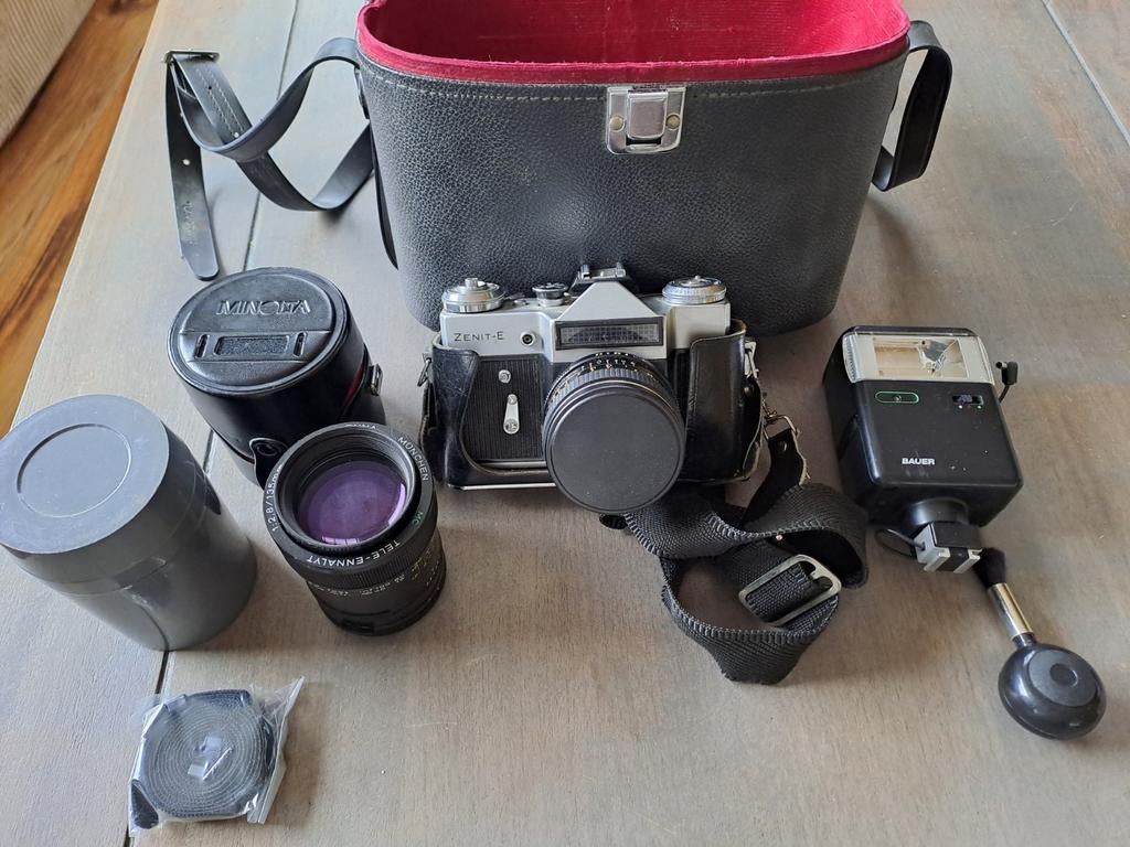 Zenit E met extra's, Ophalen of Verzenden, Zo goed als nieuw, Spiegelreflex, Overige Merken