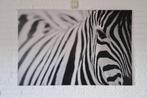 Canvas schilderij zebra (78cm x 118cm), Schilderij, Ophalen of Verzenden, Zo goed als nieuw, 100 tot 125 cm