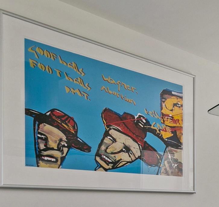 Herman Brood zeefdruk Goofballs / Tell again, Antiek en Kunst, Kunst | Litho's en Zeefdrukken, Ophalen