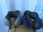 2 hoge memory foam travel nek kussens met welving, Ophalen of Verzenden, Gebruikt, Grijs, Overige vormen