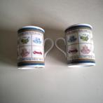 Cloverleaf  2 mokken met theepotten en theekop en schotels, Ophalen of Verzenden, Aardewerk, Overige stijlen, Kop(pen) en/of Schotel(s)