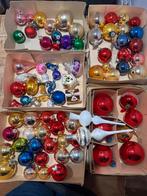 Oude gekleurde kerstballen vintage glas kerst klokje piek, Diversen, Kerst, Ophalen of Verzenden, Zo goed als nieuw