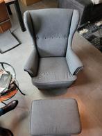 Strandmon fauteuil + voetenbank (2van2), Ophalen, Minder dan 50 cm, 75 tot 100 cm, Zo goed als nieuw