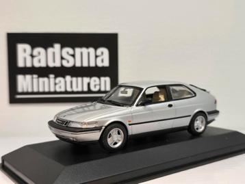 Saab 900 SE Coupe - Silver - 1:43 Minichamps beschikbaar voor biedingen