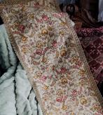 Vintage tafelloper brokaat, gouddraad fluweel +-130 Miekje, Ophalen of Verzenden