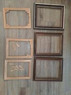 3 oude Houten Fotolijsten, Ophalen of Verzenden, Hout, Minder dan 50 cm, Minder dan 50 cm