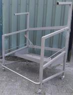 Metalen frame op wieltjes (voormalig brooddisplay)., Ophalen, Gebruikt, Overige typen
