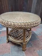 Rotan ronde tafel plantenteelt bijzettafel salontafel, Huis en Inrichting, Tafels | Bijzettafels, Overige materialen, Minder dan 55 cm