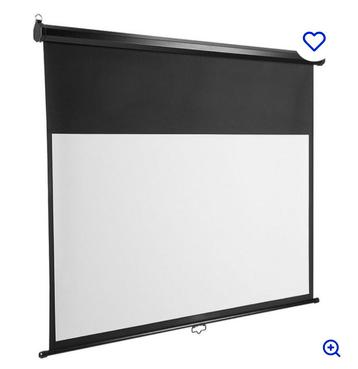 Handmatig Projectorscherm | Zwart  beschikbaar voor biedingen