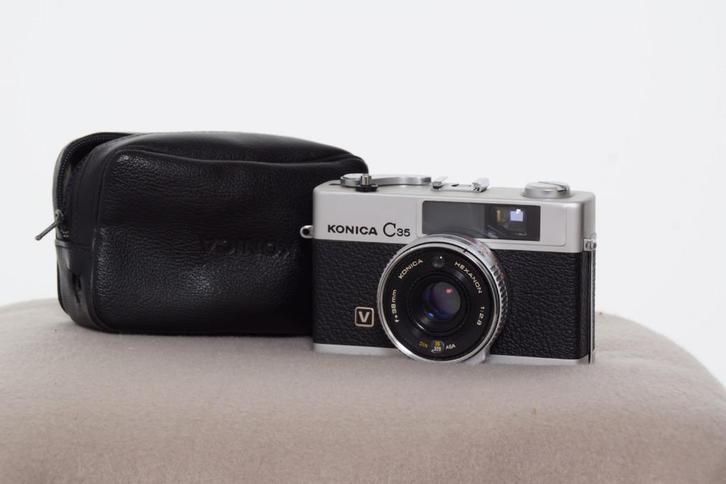 De Konica C35 V  38mm f/2.8-objectief, Audio, Tv en Foto, Fotocamera's Analoog, Gebruikt, Compact, Konica, Ophalen of Verzenden