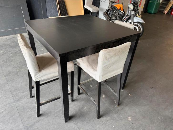 2 ikea bartafels | 5 ikea barkrukken, Huis en Inrichting, Tafels | Statafels, Gebruikt, Ophalen of Verzenden