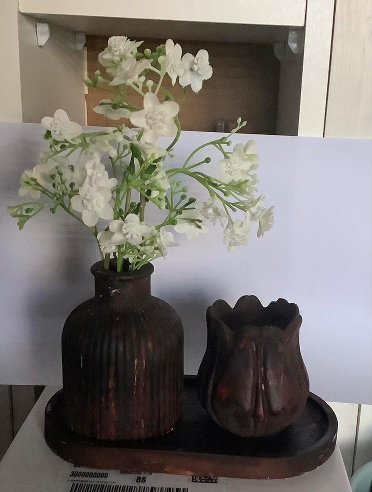 Leuke Tafeldecoratie Set, Huis en Inrichting, Woonaccessoires | Vazen, Zo goed als nieuw, Overige kleuren, Minder dan 50 cm, Aardewerk of Porselein