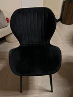 8 donkerblauwe eetkamerstoelen, Ophalen, Gebruikt, Blauw, Stof