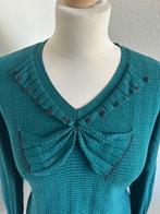 King Louie maat L donkergroene strik trui top 1738, Maat 42/44 (L), Ophalen of Verzenden, Zo goed als nieuw, King Louie