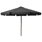 Parasol met houten paal 330 cm antraciet, Tuin en Terras, Parasols, Adb, Nieuw, Ophalen of Verzenden, Bdb