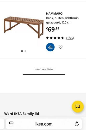 Ikea bankje beschikbaar voor biedingen