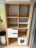 Kallax IKEA kast met inserts, Huis en Inrichting, Kasten | Boekenkasten, Ophalen, Gebruikt, 50 tot 100 cm, 150 tot 200 cm