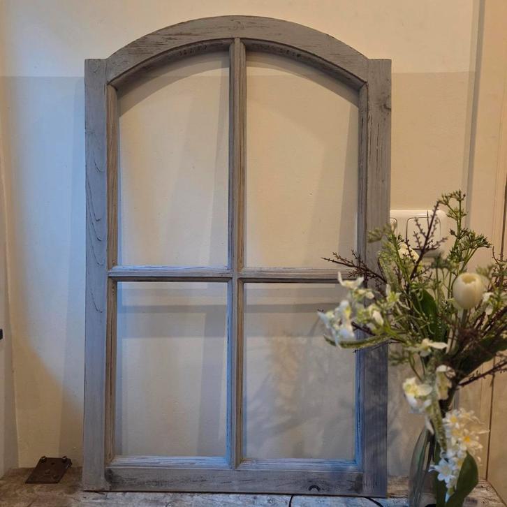 Houten Boograam Verweerd Grijs - 50x77cm, Huis en Inrichting, Woonaccessoires | Overige, Gebruikt, Ophalen of Verzenden