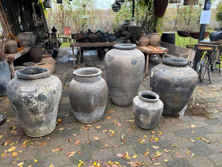 5 stoere oude kruiken, Huis en Inrichting, Woonaccessoires | Vazen, Gebruikt, Overige kleuren, 75 cm of meer, Overige materialen