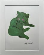 Andy Warhol groene kat litho, Antiek en Kunst, Ophalen of Verzenden