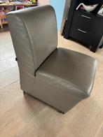 3 Grijze leren eetkamerstoelen - Mountain, Ophalen, Gebruikt, Drie, Leer