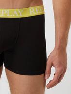 Partij ondergoed zwart/gele Replay 2-pack boxershorts, NHP International, Sales@nhp-international.com, Zwart, Lange voren 21A