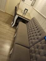 eettafel set met 4 stoelen en bankje + salontafel, Zo goed als nieuw, Vijf personen of meer, Rechthoekig, 50 tot 100 cm