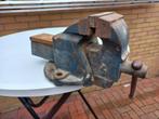 Zware bankschroef Eron bankschroeven 100 mm op een werkbank, Ophalen, Gebruikt, Minder dan 70 cm, Bankschroef