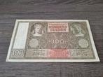 Biljet 100 gulden Luitspelende Vrouw, 1942, Postzegels en Munten, Bankbiljetten | Nederland, Ophalen of Verzenden, 100 gulden