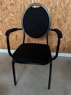stackchairs zwart met armleuning z.g.a.n., Ophalen, Meubilair