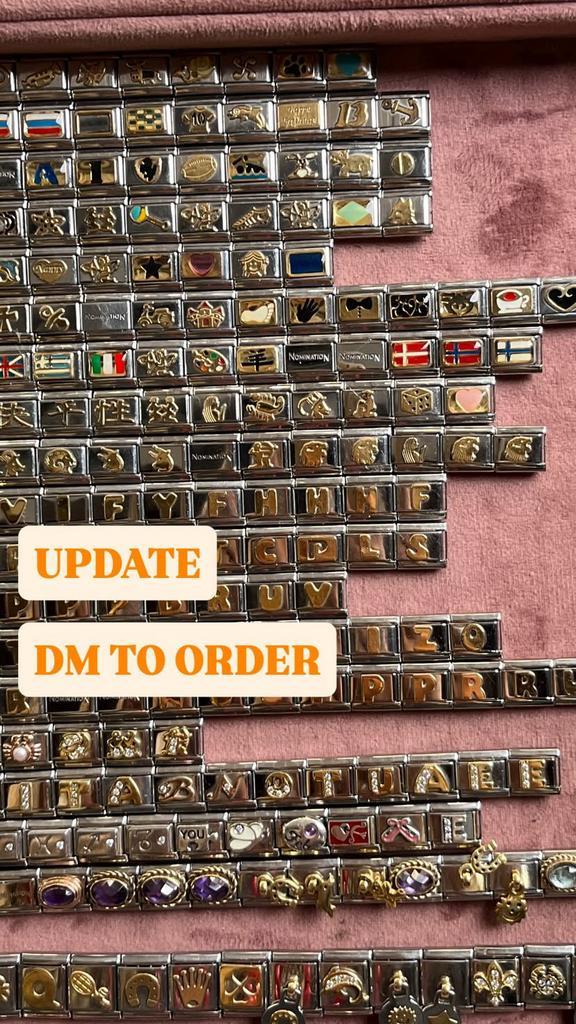 Orginele Tweedehands Nomination bedels, Sieraden, Tassen en Uiterlijk, Bedels, Zo goed als nieuw, Overige merken, Overige materialen