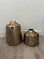 Set van 2 Gouden Vazen, Overige materialen, Geel, Ophalen of Verzenden, Zo goed als nieuw