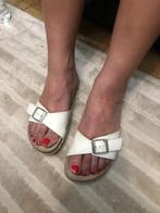 GRATIS VERZENDEN STOERE WITTE LAK BIRKENSTOCK MADRID 42, Slippers, Verzenden, Wit, Zo goed als nieuw