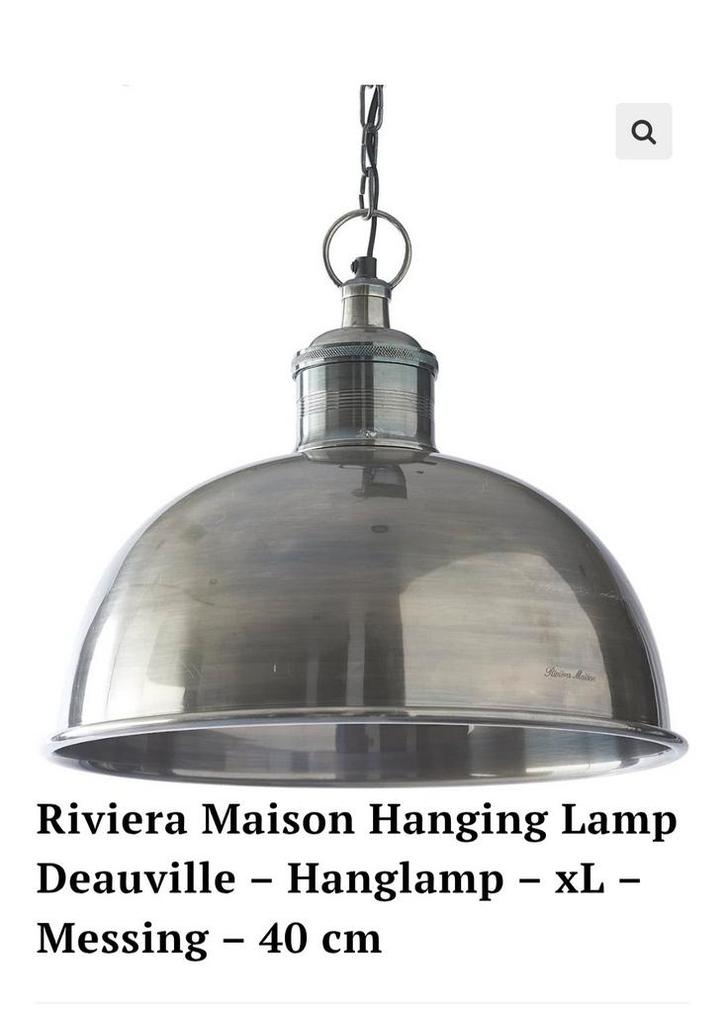 Riviera Maison Deauville Hanglamp XL, Huis en Inrichting, Lampen | Hanglampen, Zo goed als nieuw, Minder dan 50 cm, Metaal, Ophalen of Verzenden