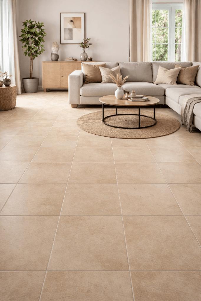 Restpartij tegellook laminaat beige 8mm Mohawk Muted Beige, Huis en Inrichting, Stoffering | Vloerbedekking, Nieuw, Laminaat, Beige