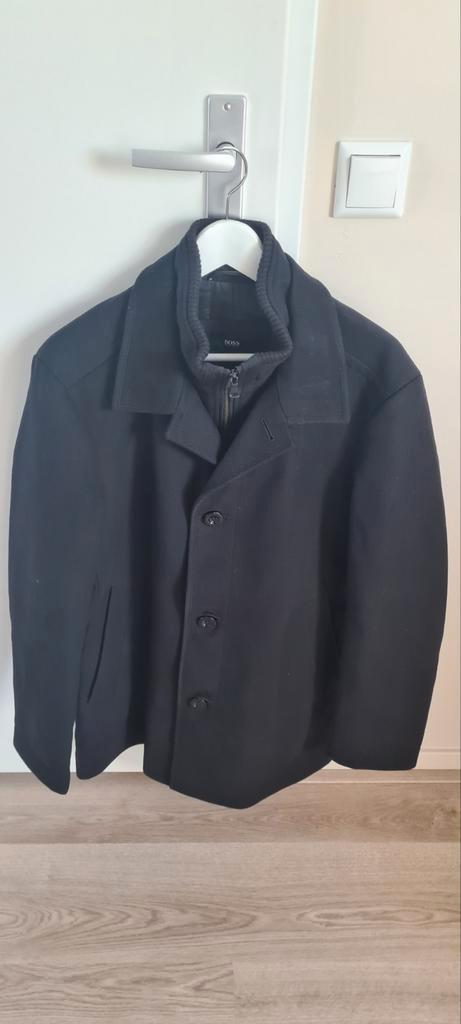 Hugo Boss Winterjas Cashmere Wol Maat 48, Kleding | Heren, Jassen | Winter, Zo goed als nieuw, Maat 48/50 (M), Zwart, Ophalen of Verzenden