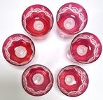 997. Kristallen wijnglazen, eerste helft 20e eeuw, Bohemen, Ophalen of Verzenden