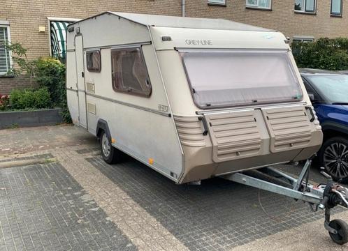 Kip greyline caravan, Caravans en Kamperen, Caravans, Particulier, tot en met 4, 750 - 1000 kg, Rondzit, Kip, 75 kg, Kachel, Koelkast