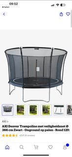 AXI Denver Trampoline Ø 366cm - Zwart, Ophalen of Verzenden, Nieuw