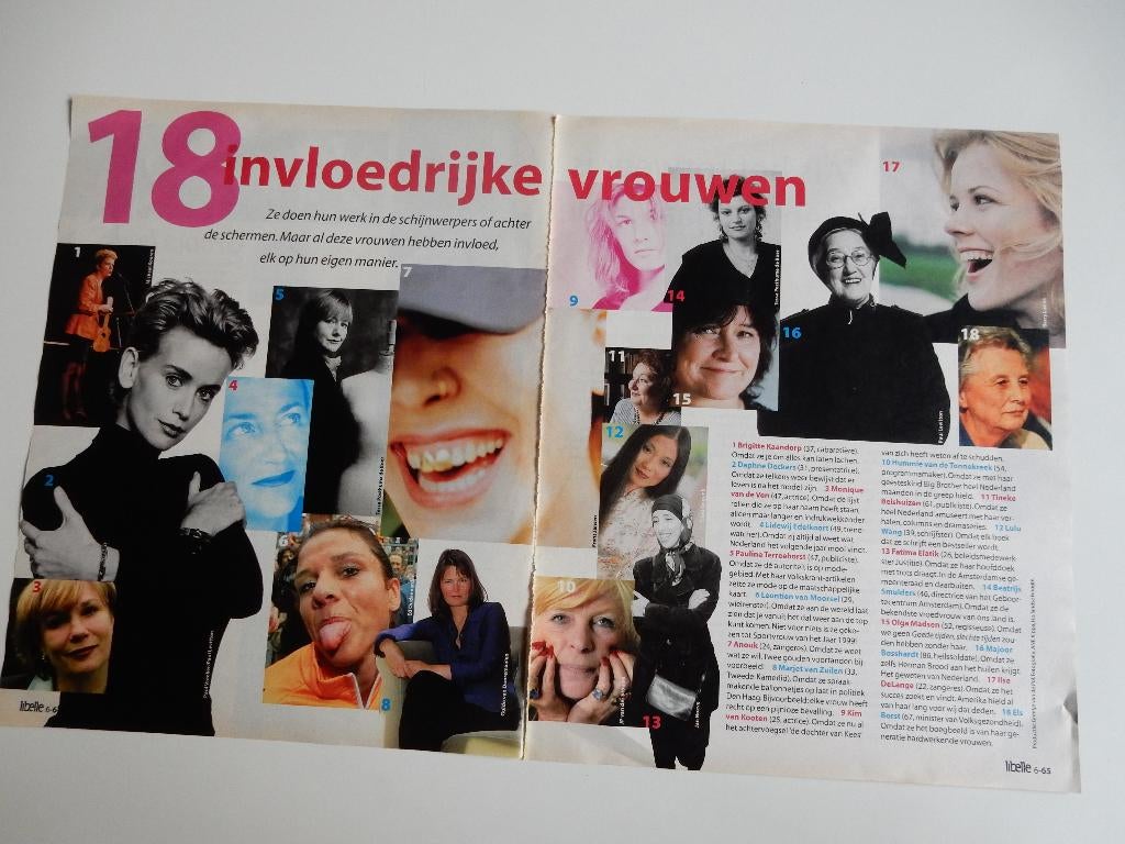 18 invloedrijke vrouwen uit 2010 in Nederland. knipsel, Verzamelen, Tijdschriften, Kranten en Knipsels, Ophalen of Verzenden, 1980 tot heden
