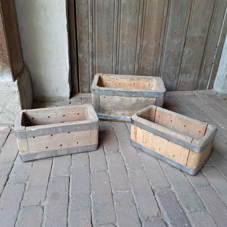 Oude brocante rechthoekige kaasmal kaas mal + deksel Etage3, Huis en Inrichting, Woonaccessoires | Overige, Gebruikt, Ophalen of Verzenden