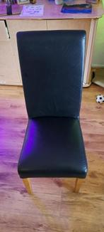 Echt leren stoelen, Huis en Inrichting, Ophalen, Gebruikt, Twee, Zwart