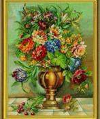 BORDUURPAKKET EVA ROSENSTAND BLOEMENVAAS, Verzenden, Zo goed als nieuw, Handborduren, Borduurpakket