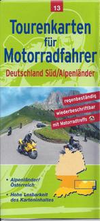 Pl1372 tourkaart plattegrond no13 duitsland zuid alpenland, Gelezen, 2000 tot heden, Ophalen of Verzenden, Landkaart
