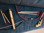 Houten Speelgoed Set - Pijl en Boog, Kruisboog, Ophalen of Verzenden, Zo goed als nieuw, Jongen of Meisje