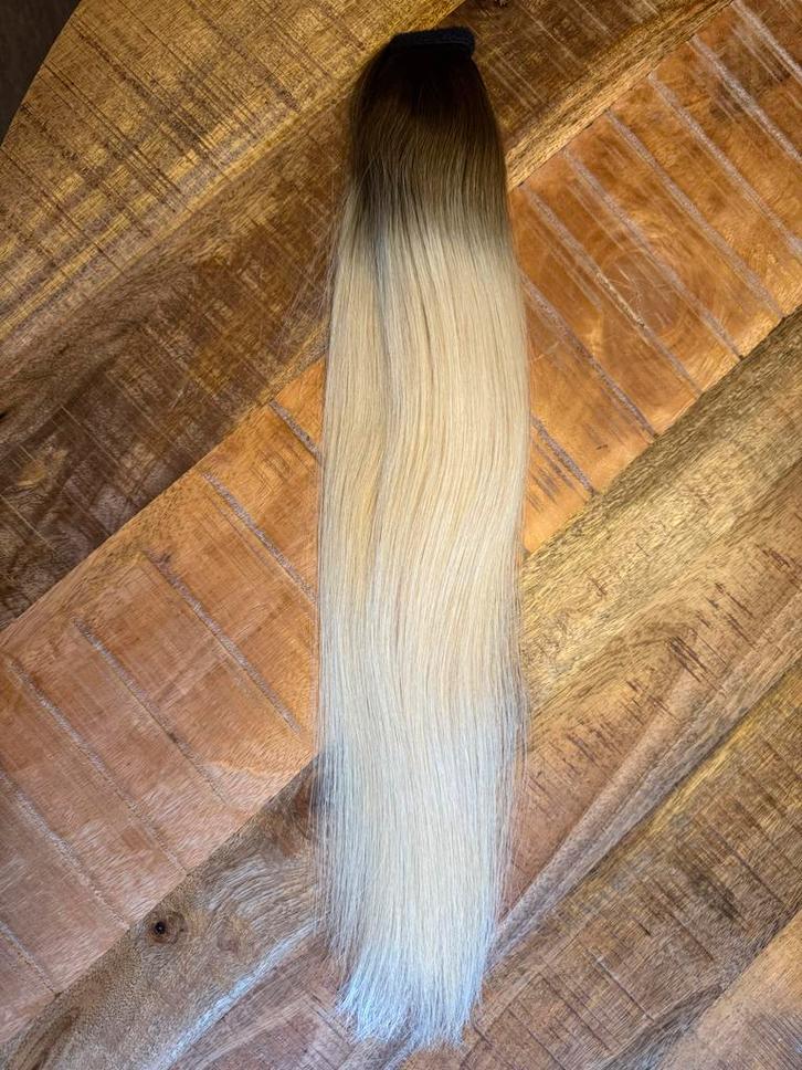 Ombre Ponytail Echt Haar - 50cm, Sieraden, Tassen en Uiterlijk, Uiterlijk | Haarverzorging, Nieuw, Pruik of Haarverlenging, Ophalen of Verzenden