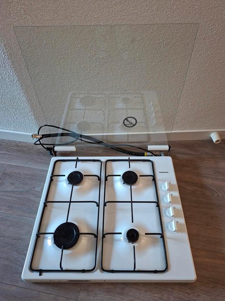 gaskookplaat met gasslang, Witgoed en Apparatuur, Kookplaten, Vrijstaand, Gas, 4 kookzones, Ophalen